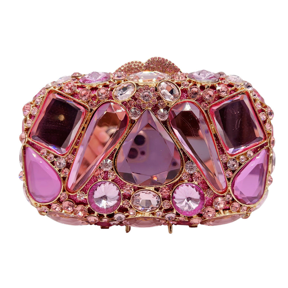 Women's Diamond Glass Diamonds Clutch Banquet Evening Bags