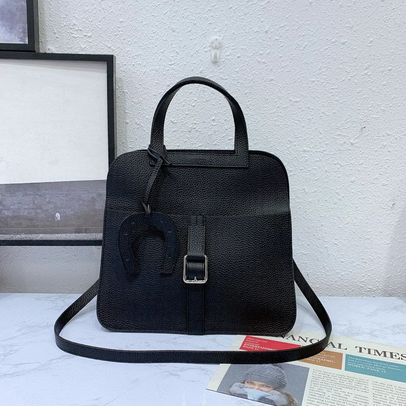 Women's Spring Mini Horseshoe Layer Cowhide Portable Crossbody Bags