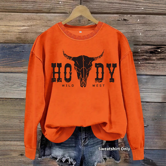 Women's Loose Casual Nomadic Cattle Printed Wear Sweaters