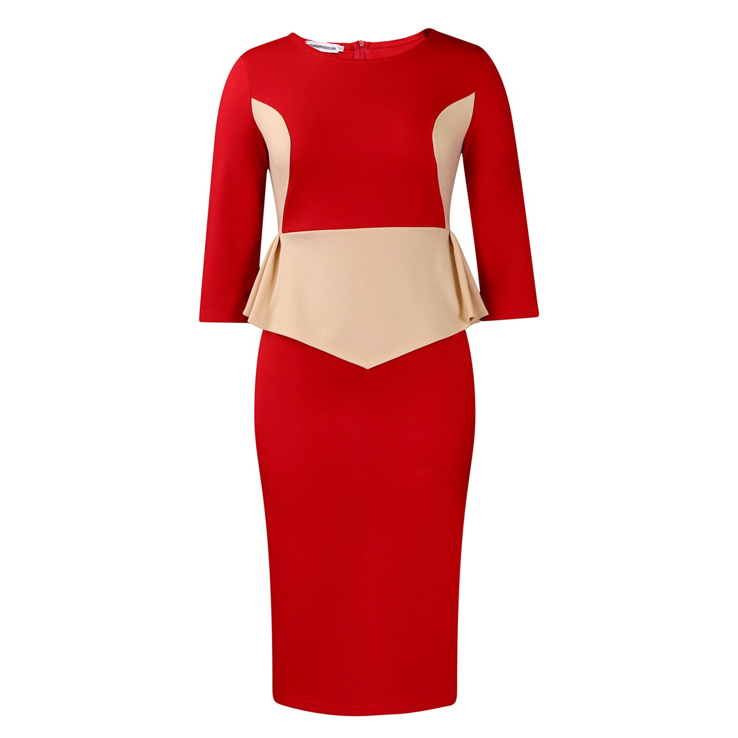 Women's Fashion Temperament Elegant Spliced Ol Sheath Dress