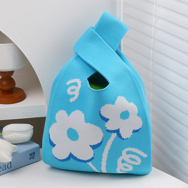 Women's Super Fashionable With Hand Gift Daily Knitted Artistic Bags