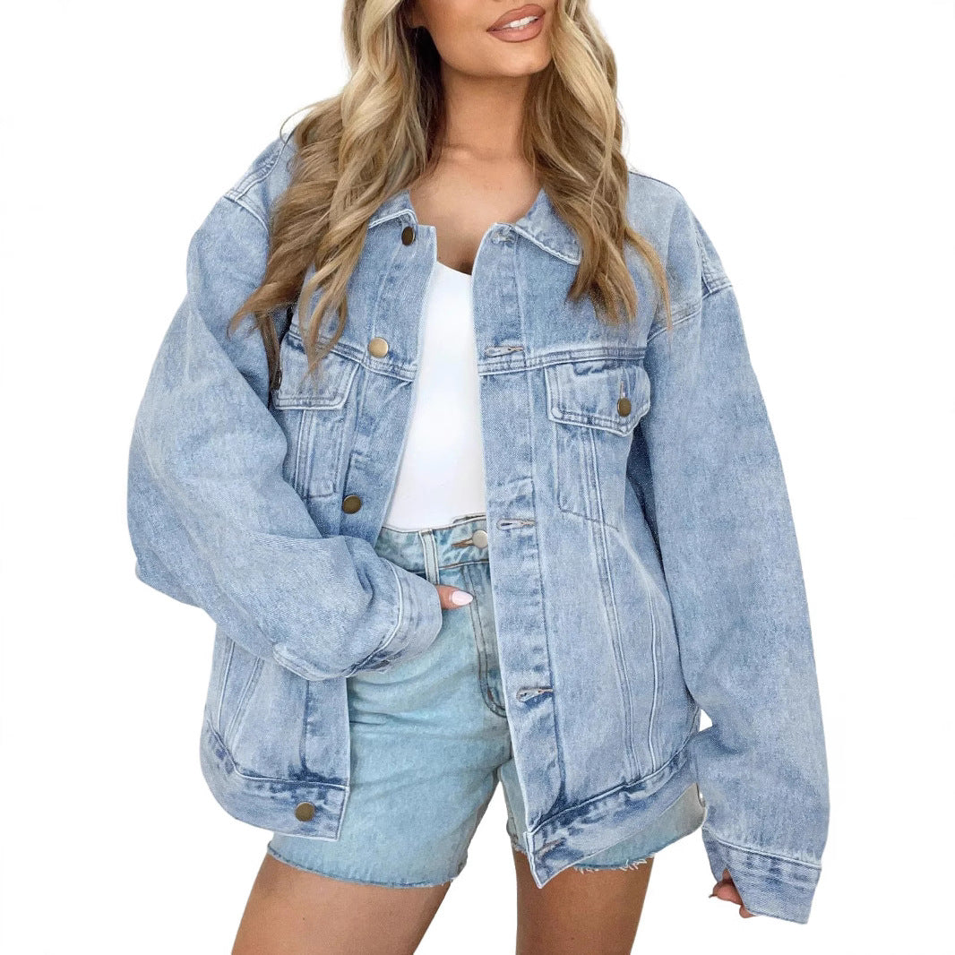 Women's Creative Denim Casual Loose Autumn Jackets