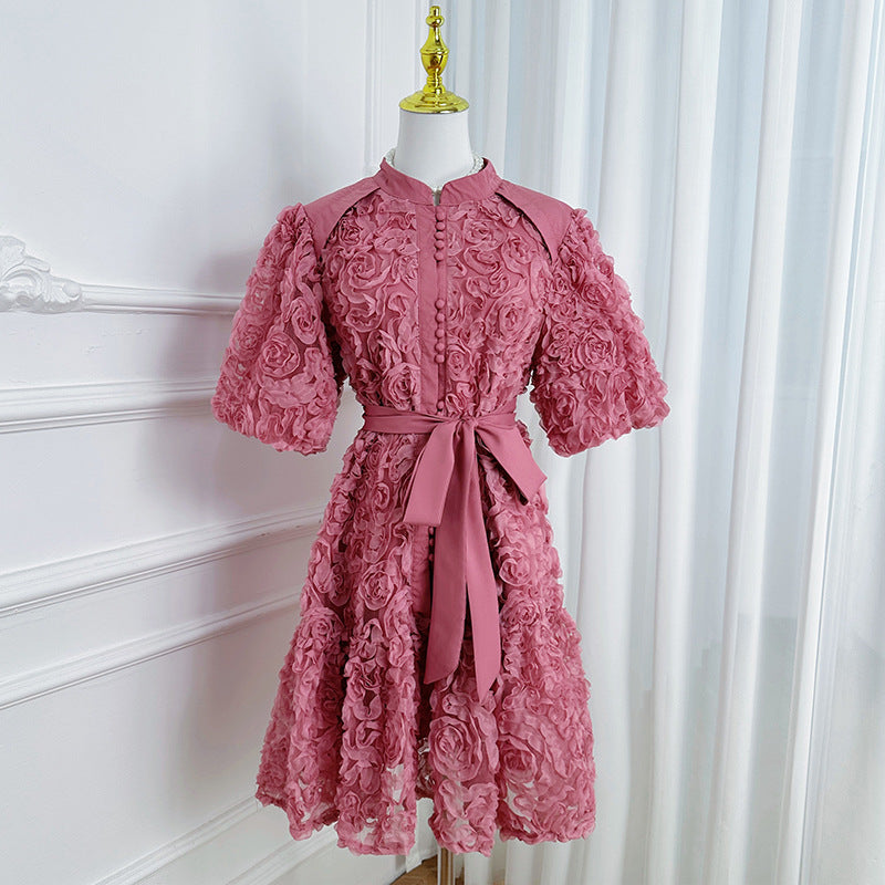 Women's Style Niche Dress French Temperament Three-dimensional Dresses