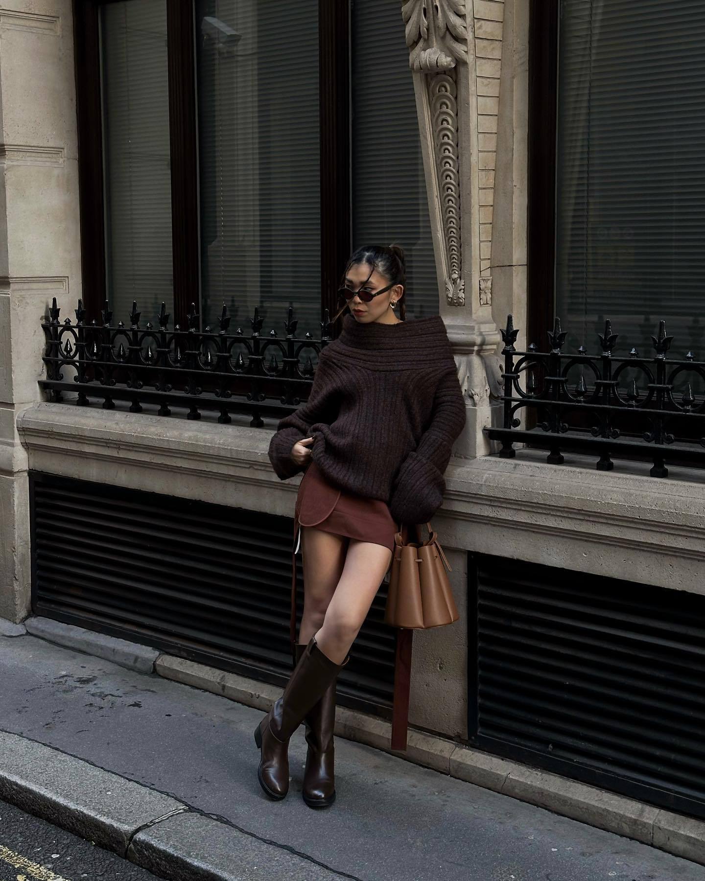 Irregular Design Loose Casual Long Sleeve Knitwear
