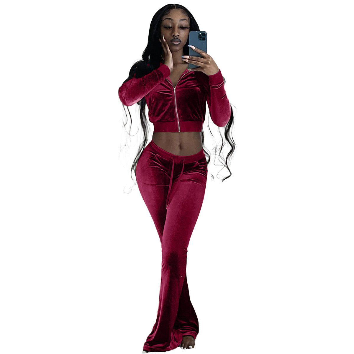 Women's Veet Solid Color Long Sleeve Sexy Suits