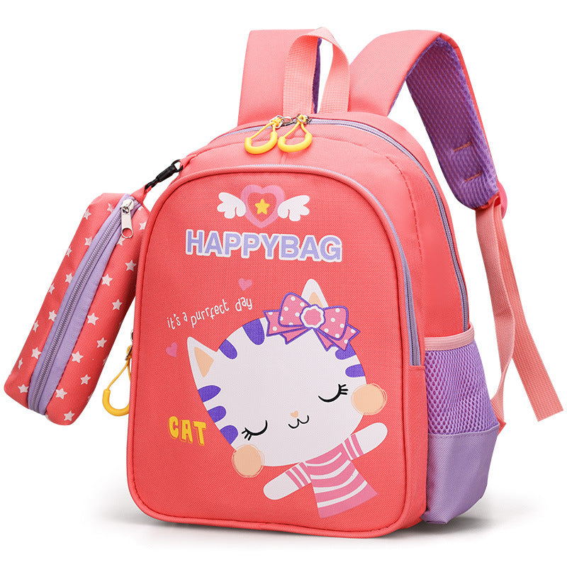 Children's Medium Back Class Boys Cartoon Cute Kindergarten School Bags