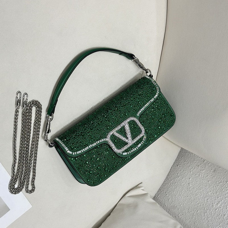 Comfortable Full Diamond Female Hand Holding Evening Bags