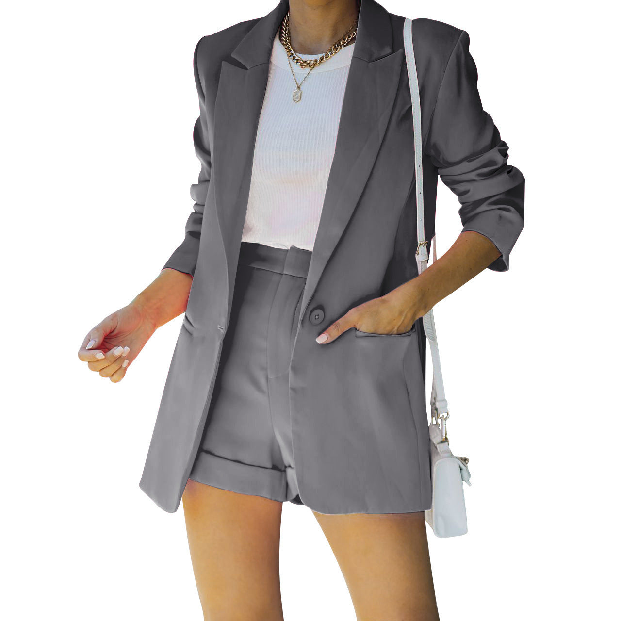 Women's Sexy Temperament Fashion Casual Polo Collar Suits