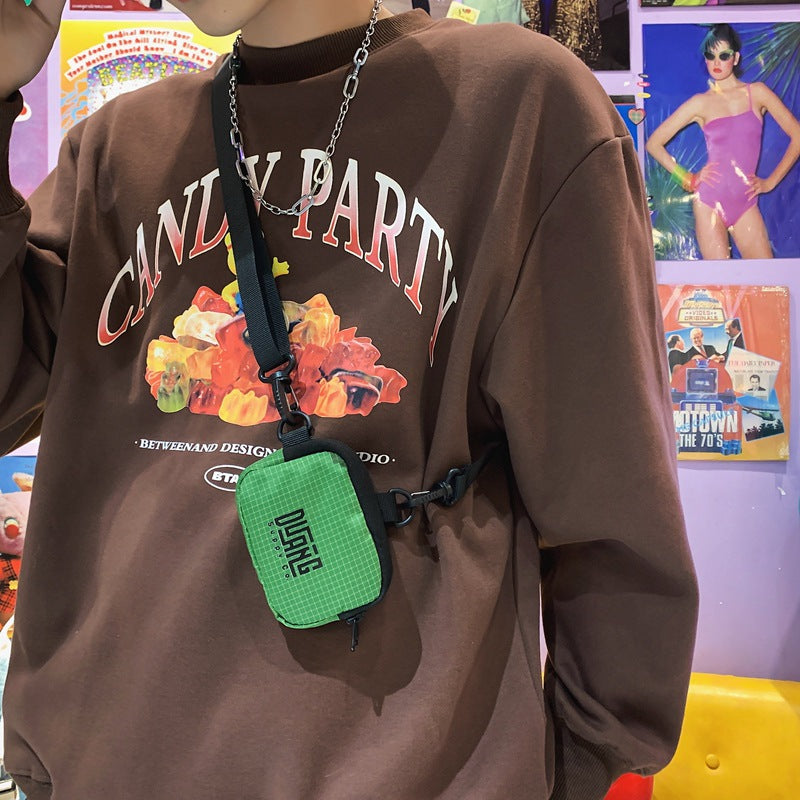 Fashion Earphone Niche Street Mini Decorative Men's Messenger Bags