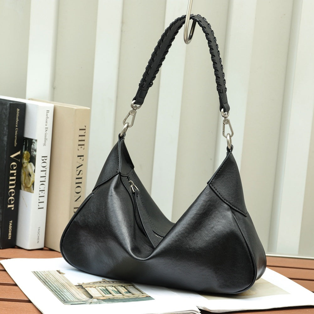 Women's Retro Crystal Vegetable Tanning Leather Genuine Bags