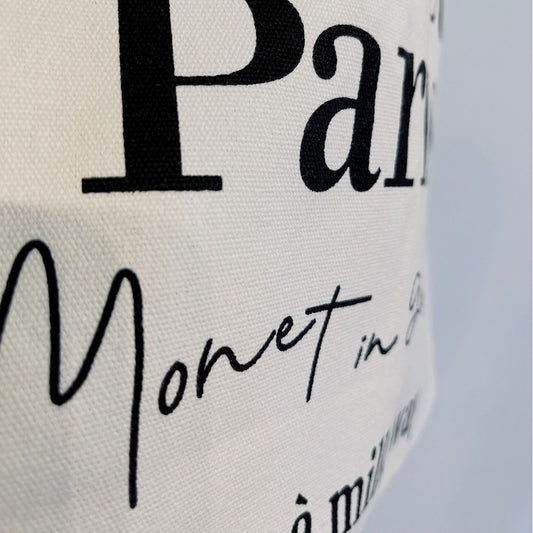 Simple Letter French Canvas Korean Style Shoulder Bags