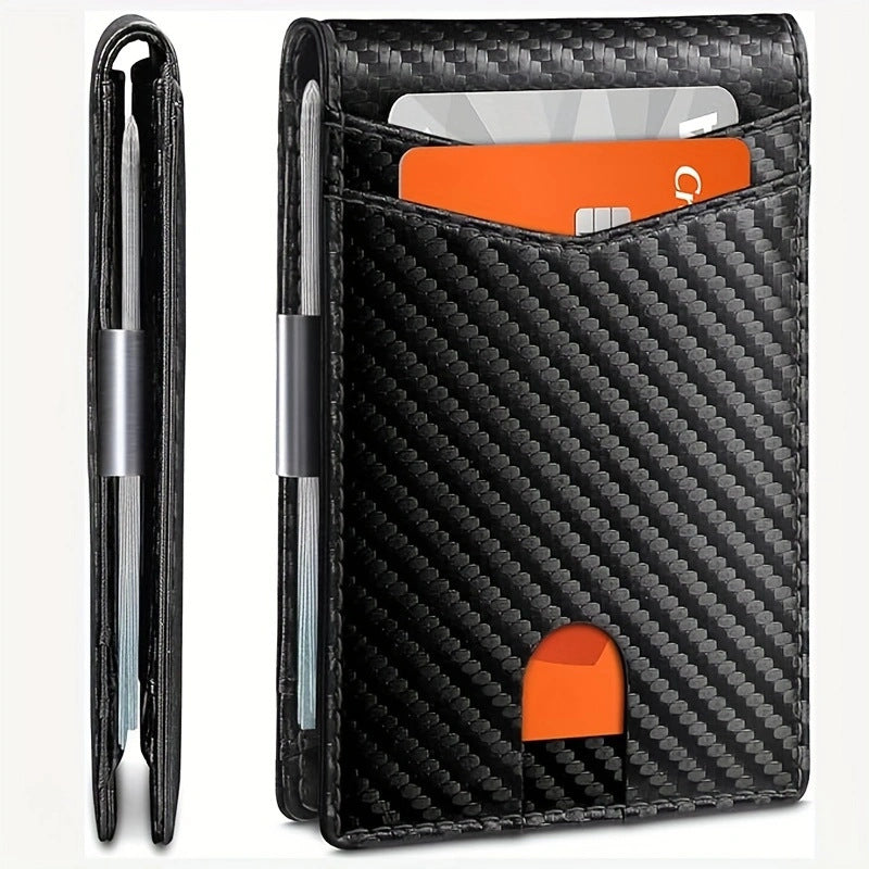 Men's Cool Simple Beauty Clip Leather Card Holder