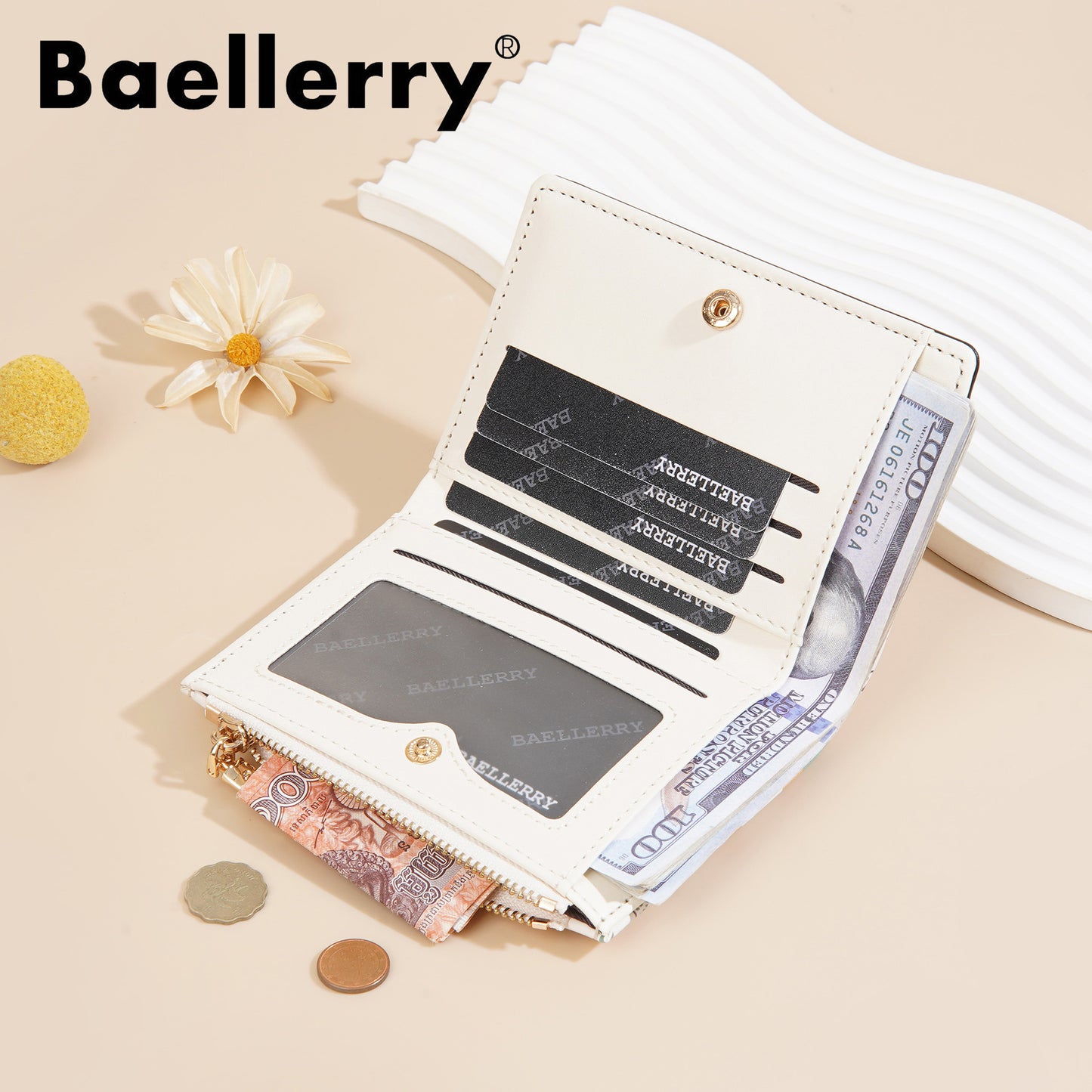 Women's Short Cartoon High-grade Multiple Slots Zipper Ladies Wallets