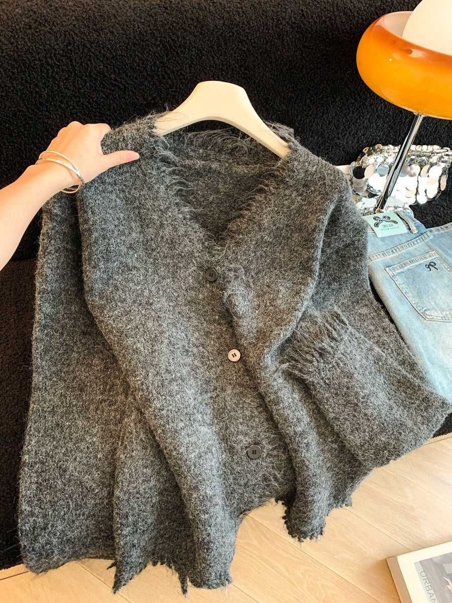 Women's Tassel Wool Loose Casual Idle Style Cardigans