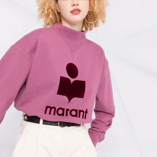 Women's Style Classic Flocked Printed Turtleneck Cotton Sweaters