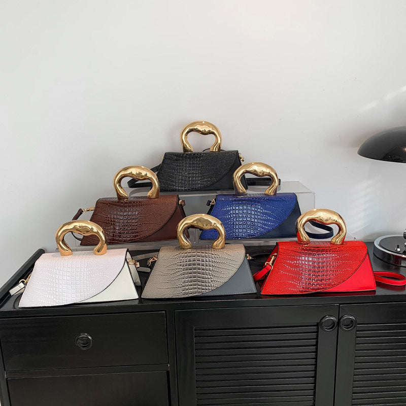 Women's Crocodile Pattern Summer High-grade Design Unique Handbags