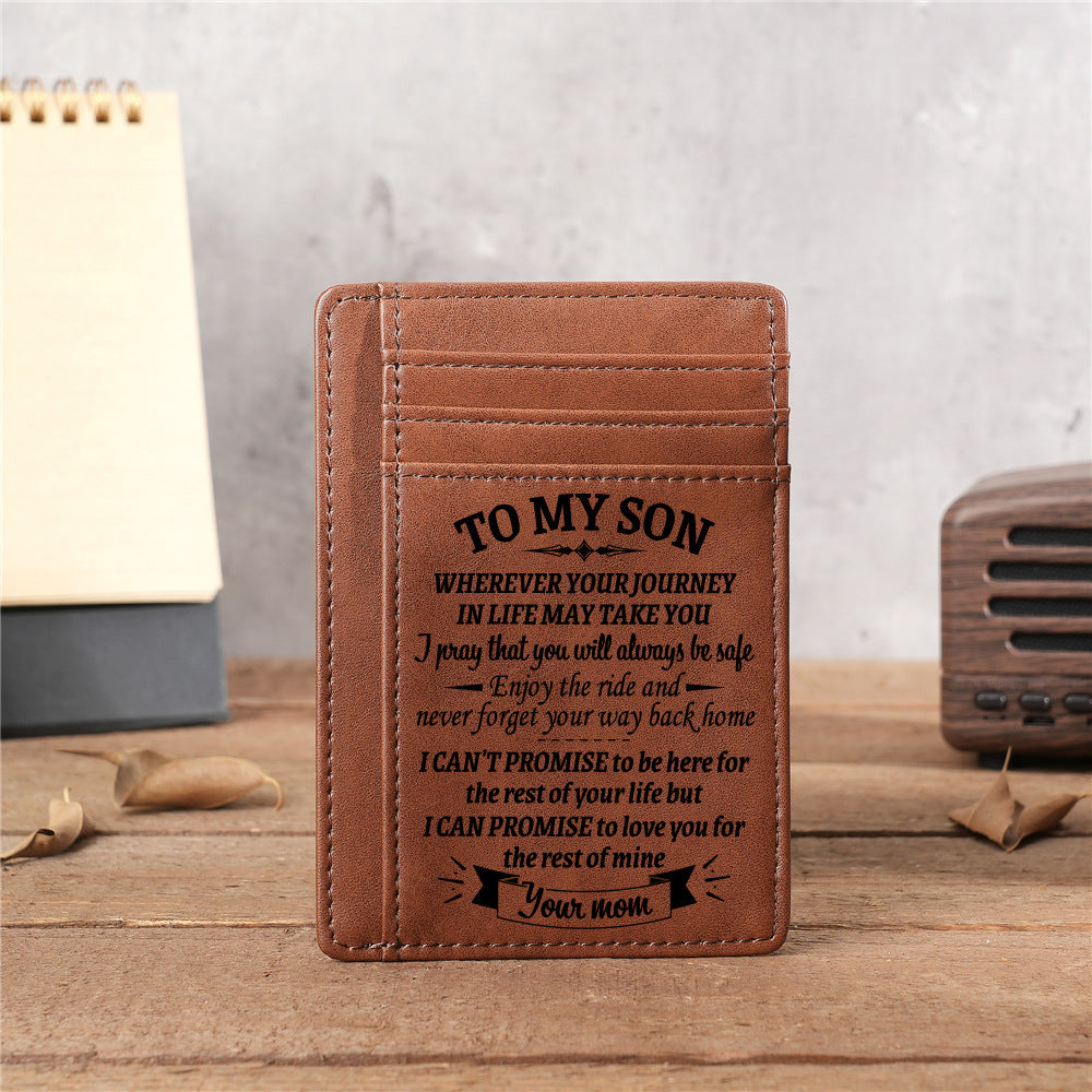 Men's Pocket Bank Credit Laser Engraving Card Holder