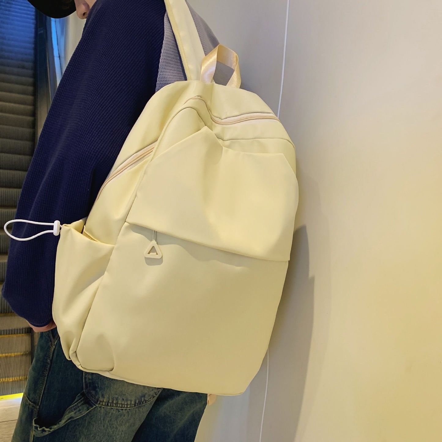 Women's High-grade Canvas Boys High Simple Large Middle School Students' Schoolbags