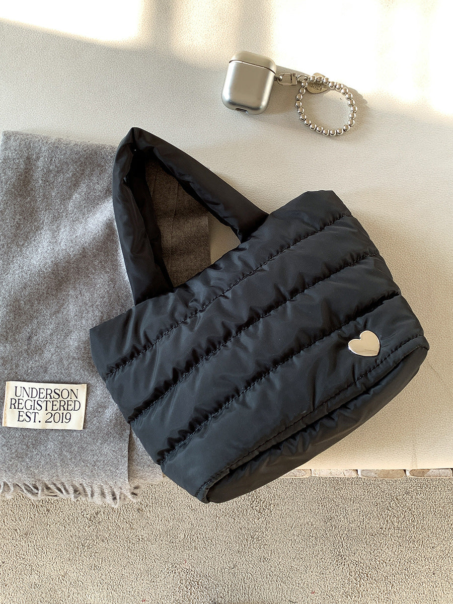 Women's High-grade Love Jacket Down Niche Horizontal Handbags