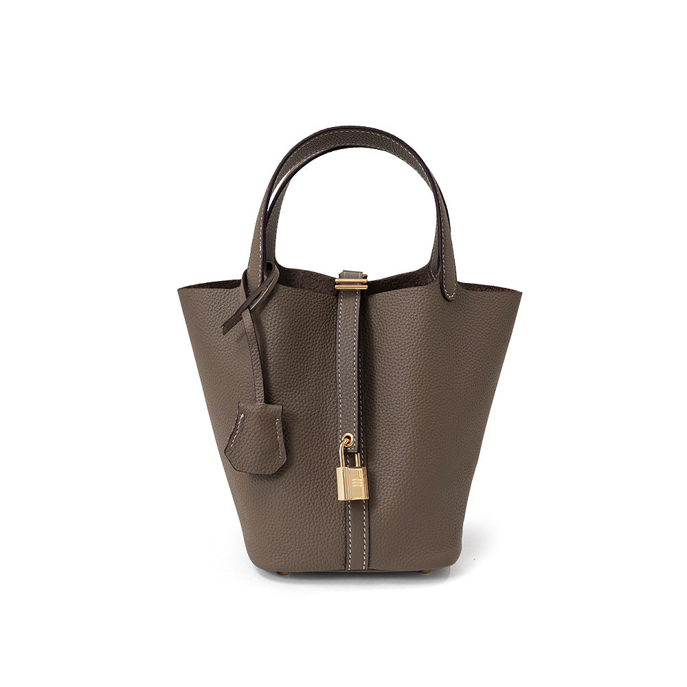 Women's Genuine Leather Vegetable Basket Mummy Bridal Light Luxury Handbags