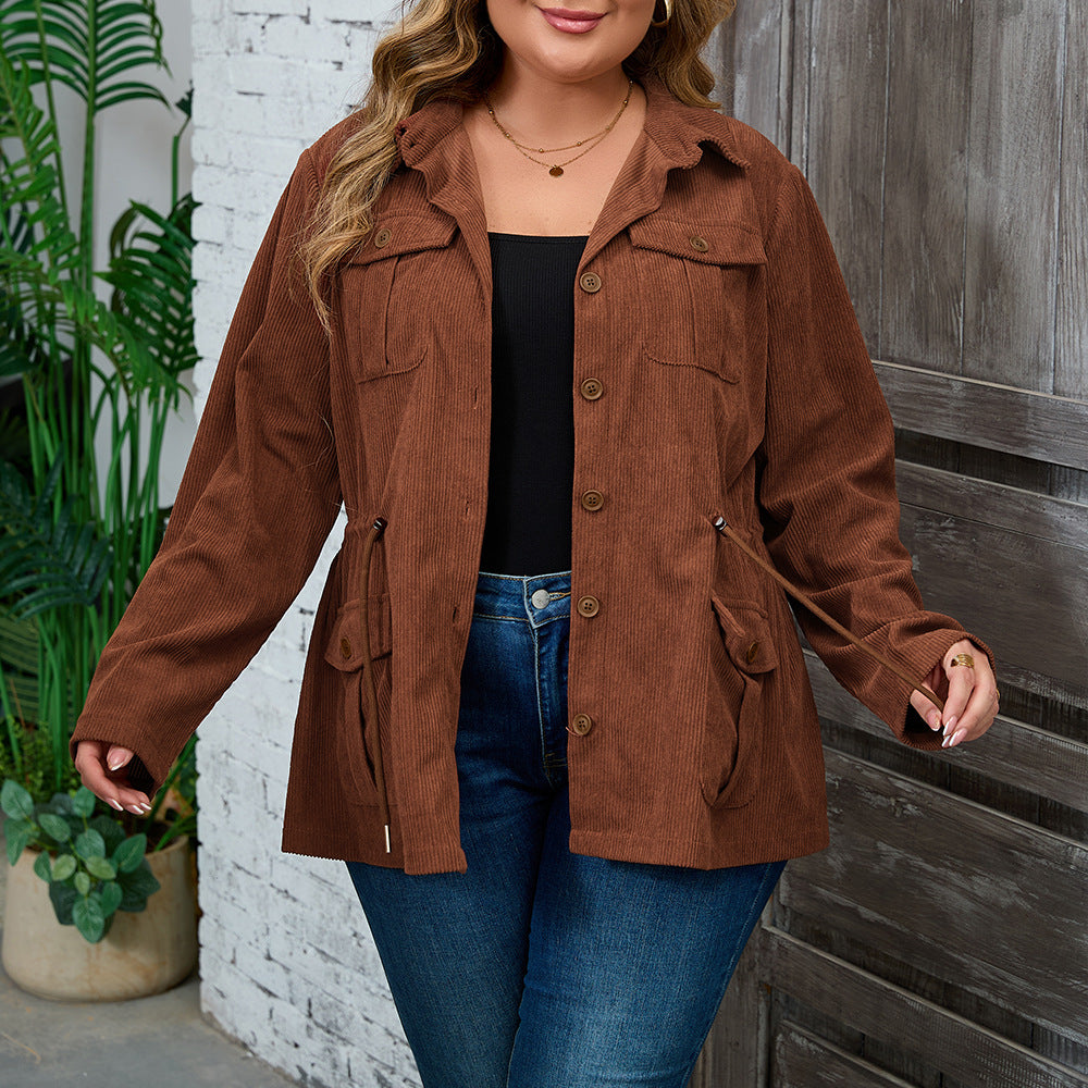 Women's Autumn Retro Large Solid Color Mid-length Blouses