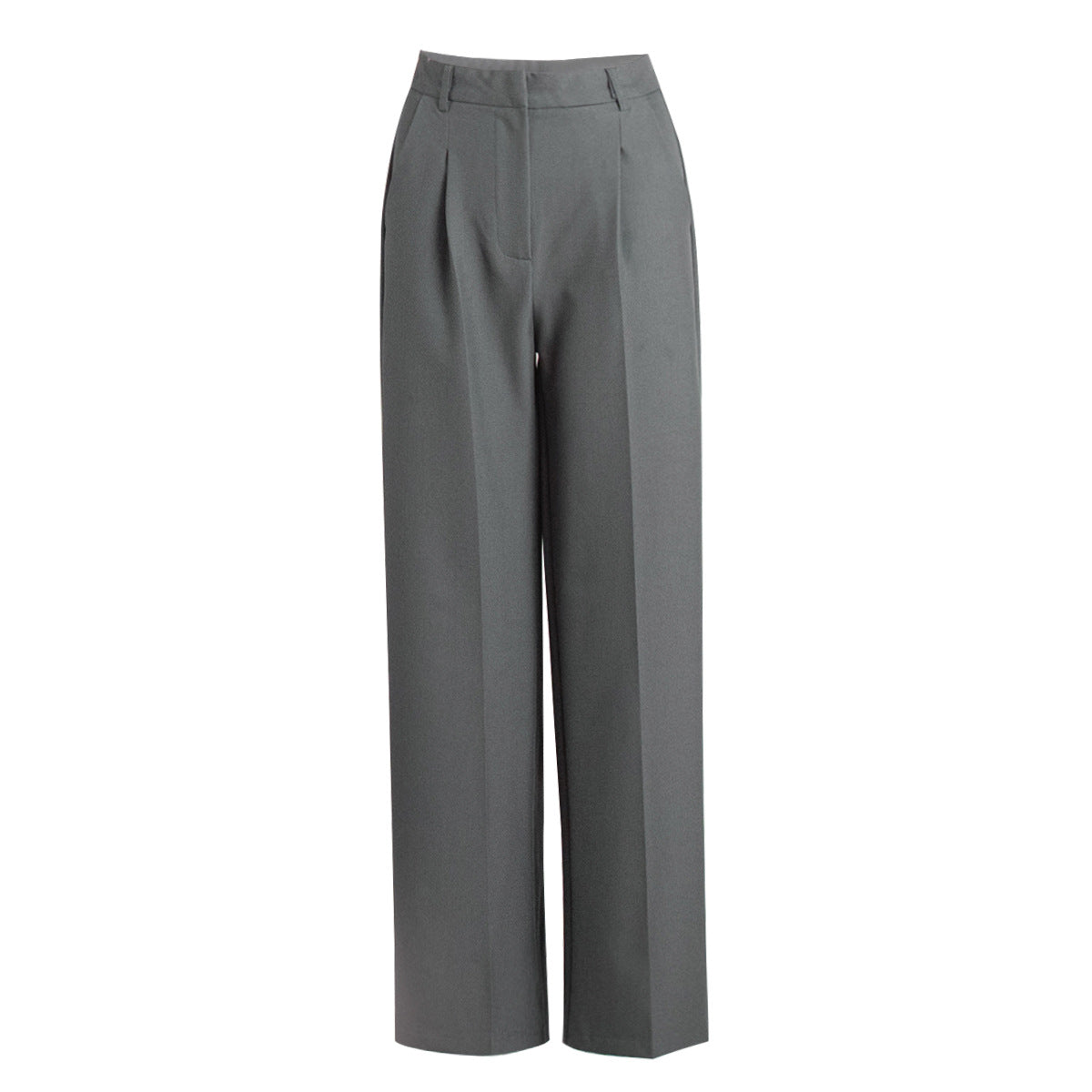 Women's Casual Temperament Commute Loose Straight Trousers Pants