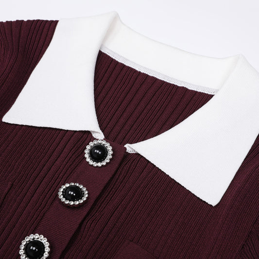 Lapel Slim Slimming Fishtail Long Sleeve Dresses