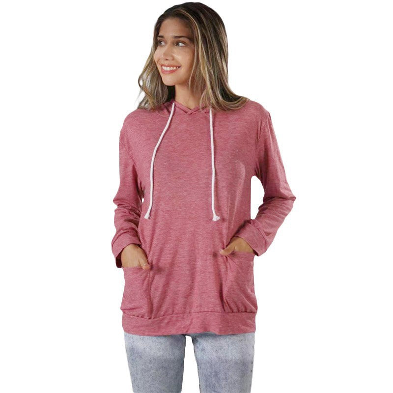 Women's Street Pocket Long Sleeve Sweatshirt Sports Women's Sweater, Sweater