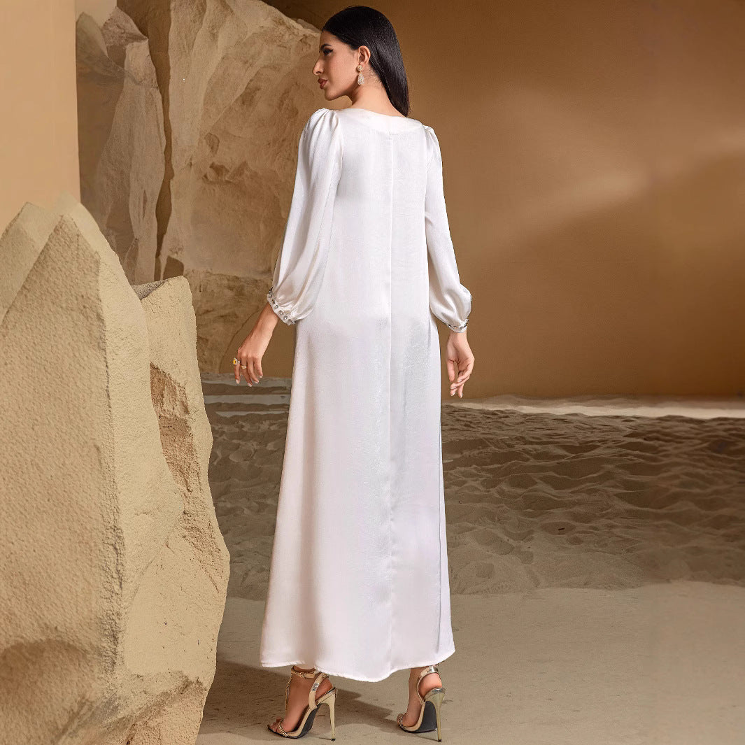 Robe Muslim Elegant Long Sleeve Dress Dresses
