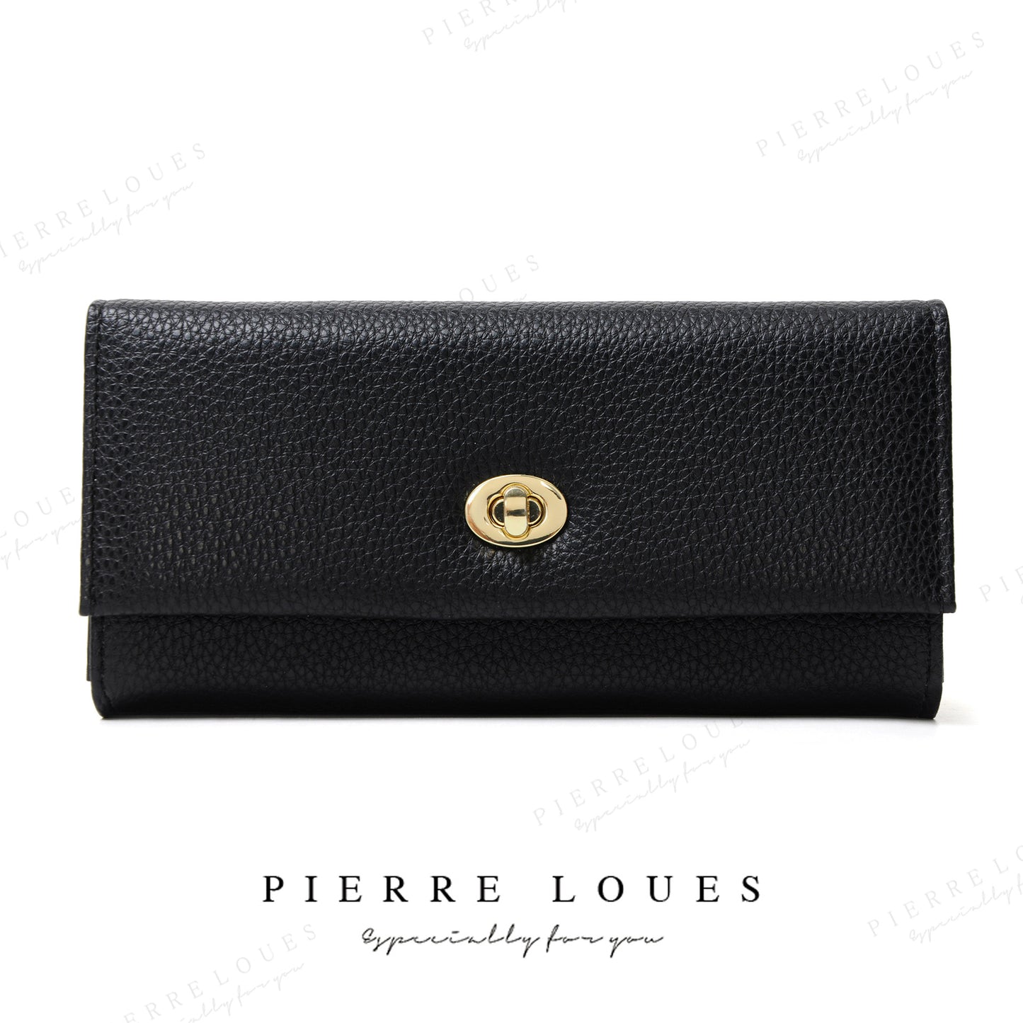 Long Premium Lychee Pattern Classic Trifold Ladies Wallets