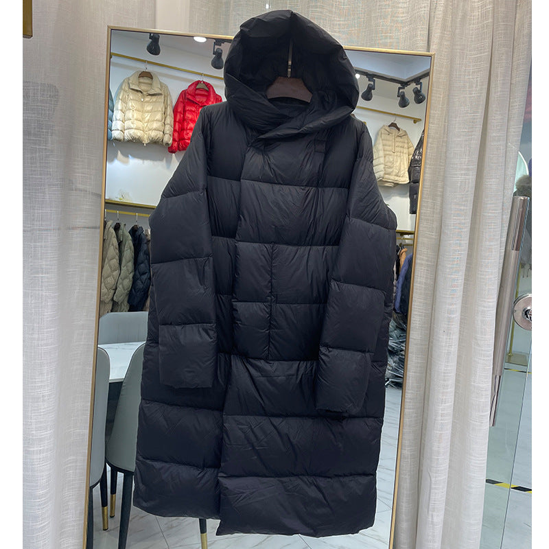Women's Korean Style Long Down Li Loose Jackets