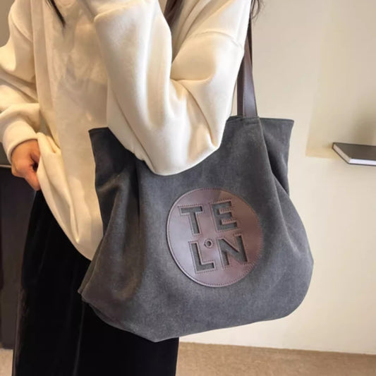 Women's Canvas Large Capacity College Style Commuter Shoulder Bags