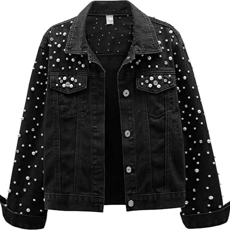 Women's Classic Denim Diamond Fashion Slim Jackets