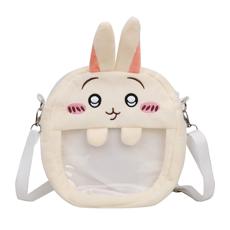 Cartoon Anime Style Cute Rabbit Round Crossbody Bags