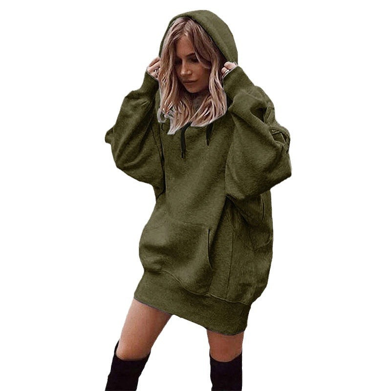 Women's Fashion Solid Color Pullover Loose Fleece Sweaters