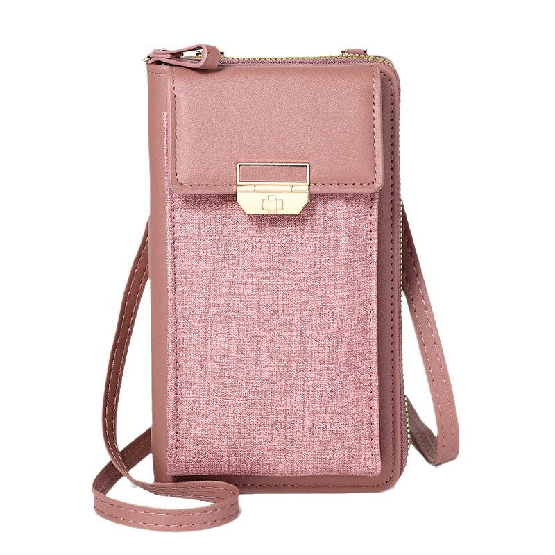 Women's Mobile Fashion Simple Korean Latch Phone Bags