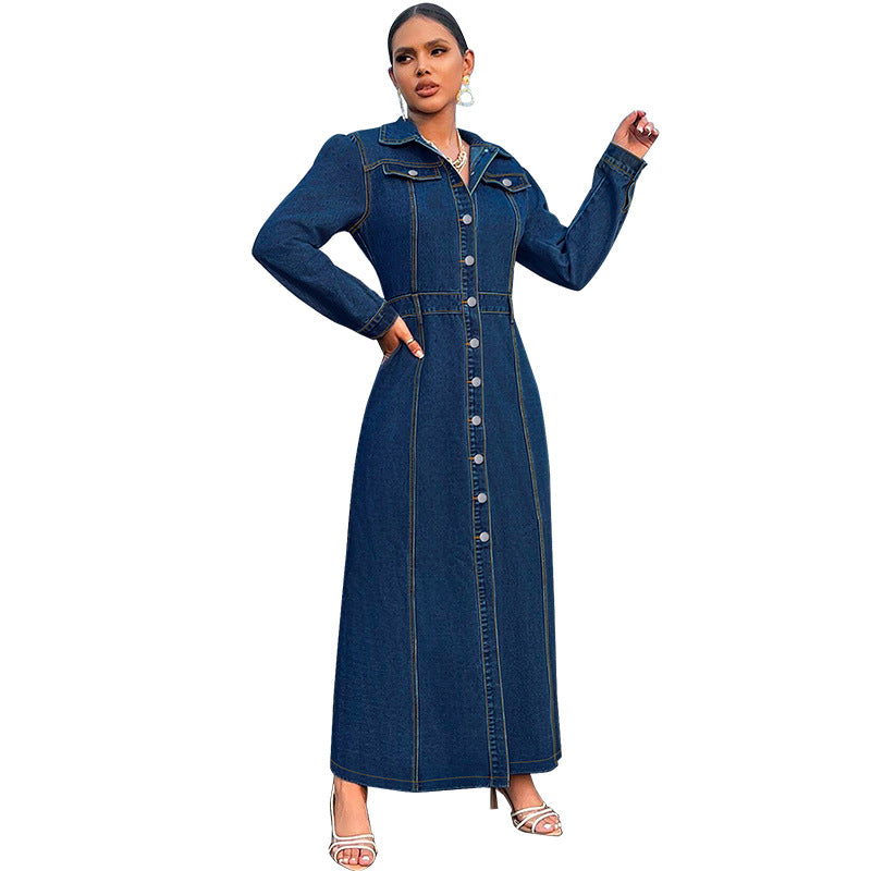 Women's Fashion Wear Breasted Long Sleeve Dress Coats