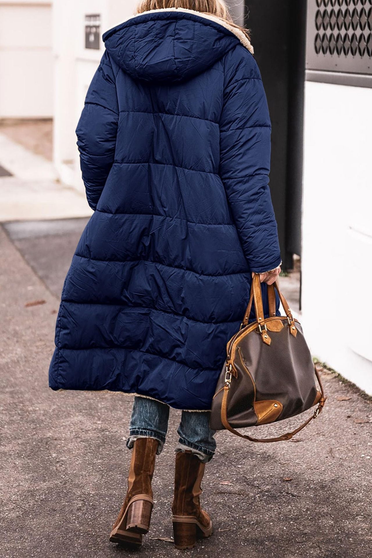 Solid Color Hooded Cotton Long Sleeve Coats