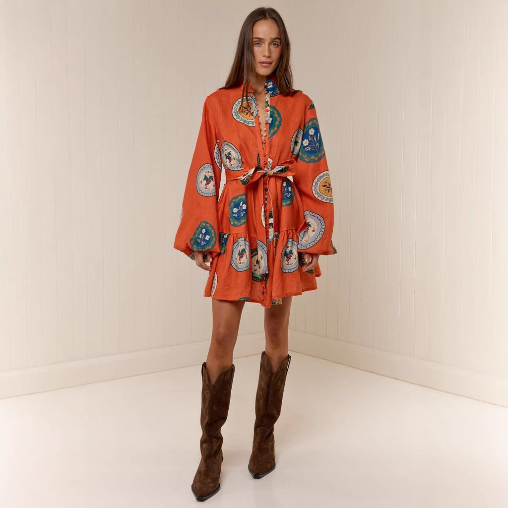 Casual Fashion Linen Shirt Temperament Wild Dress