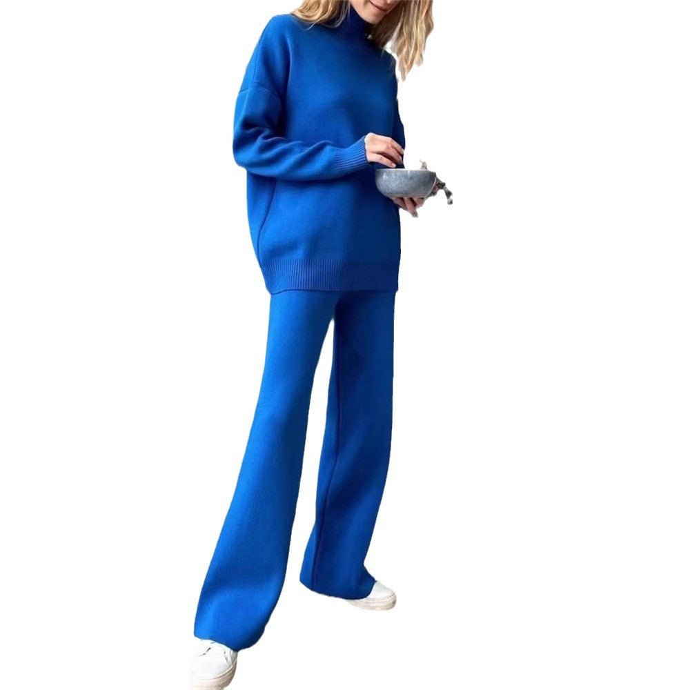 Women's Knitting Idle Style Temperament Leisure Wide Suits