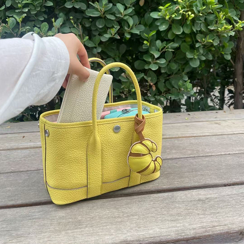 Women's Canvas Commuter Portable Leather Wide Handbags