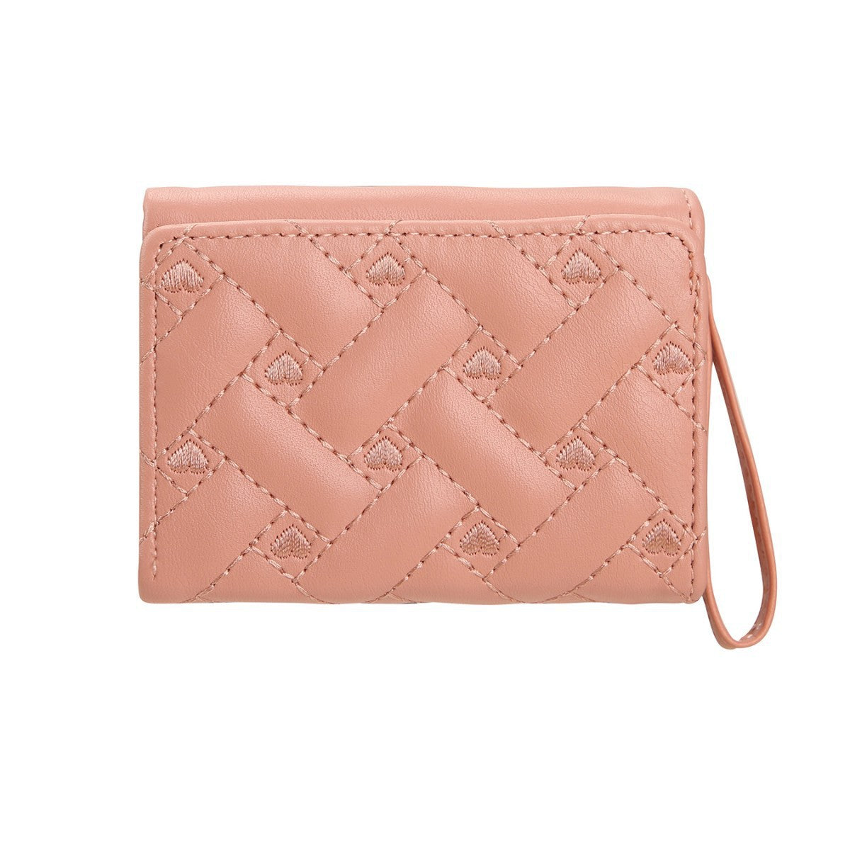 Women's Fashion Embroidery Love Tri Fold Multiple Ladies Wallets