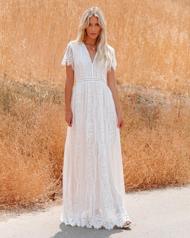 Autumn Tulle Dress Deep V Pullover Dresses