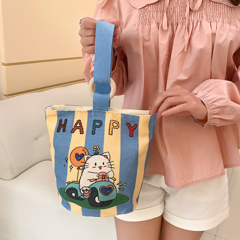Korean Style Commuter Canvas Cute Cloth Handbags