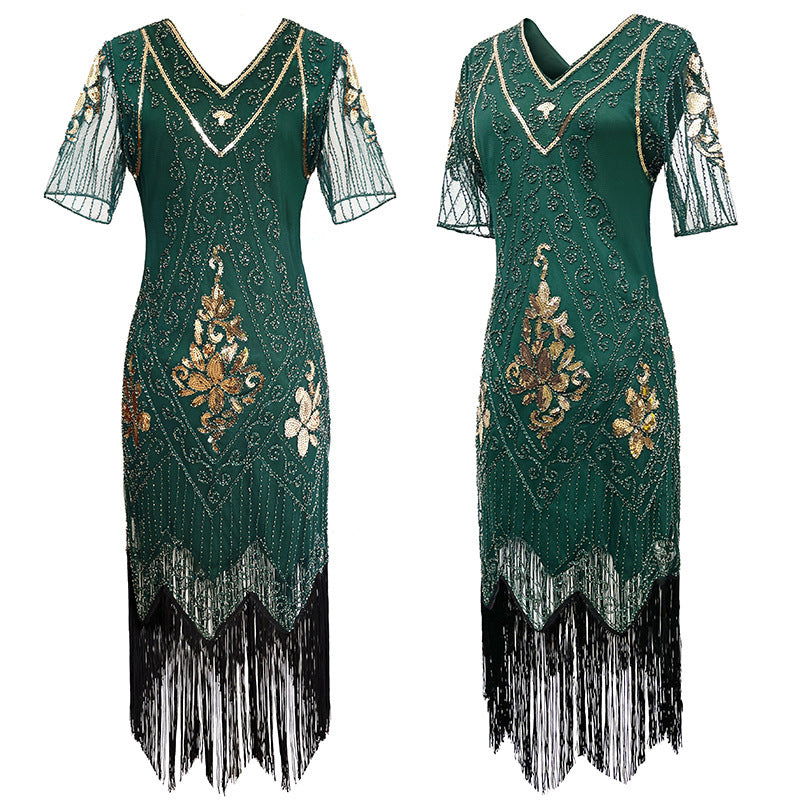 Women's Charming Stylish Sequined Dress Vintage Wedding Dresses