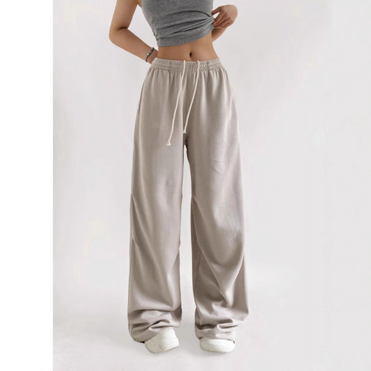 Women's Waist Wide Leg Autumn Elastic Waistband Pants