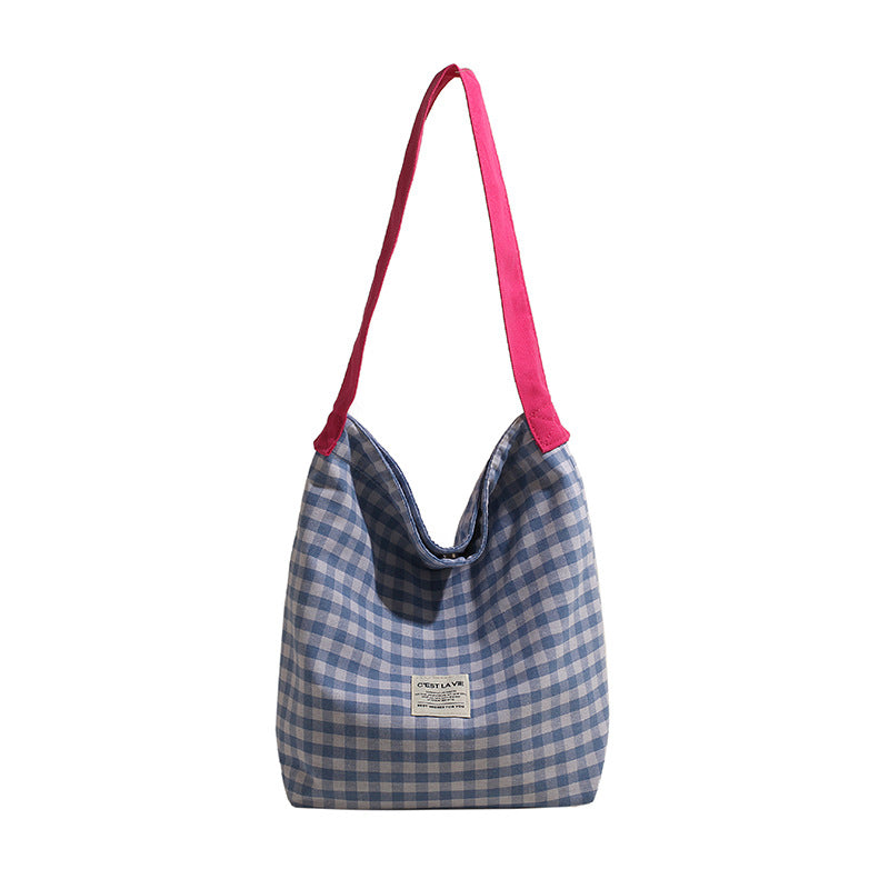 Female Trendy Check One College Literary Shoulder Bags