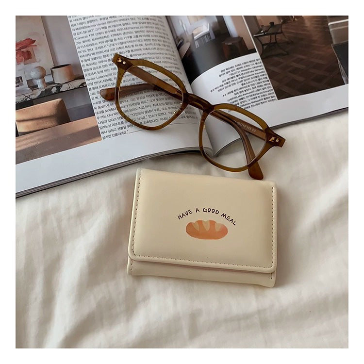Women's Korean Short Cute Cartoon Change Clutch Ladies Wallets