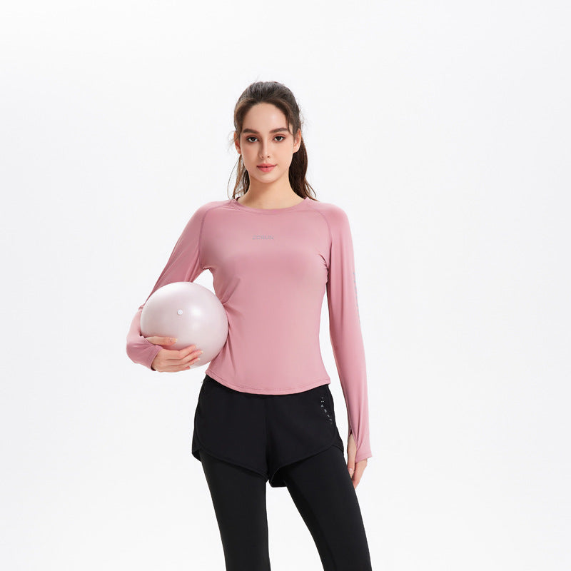 Women's Sports Fitness Crew Neck Wear Slim Fit Women's T-shirt