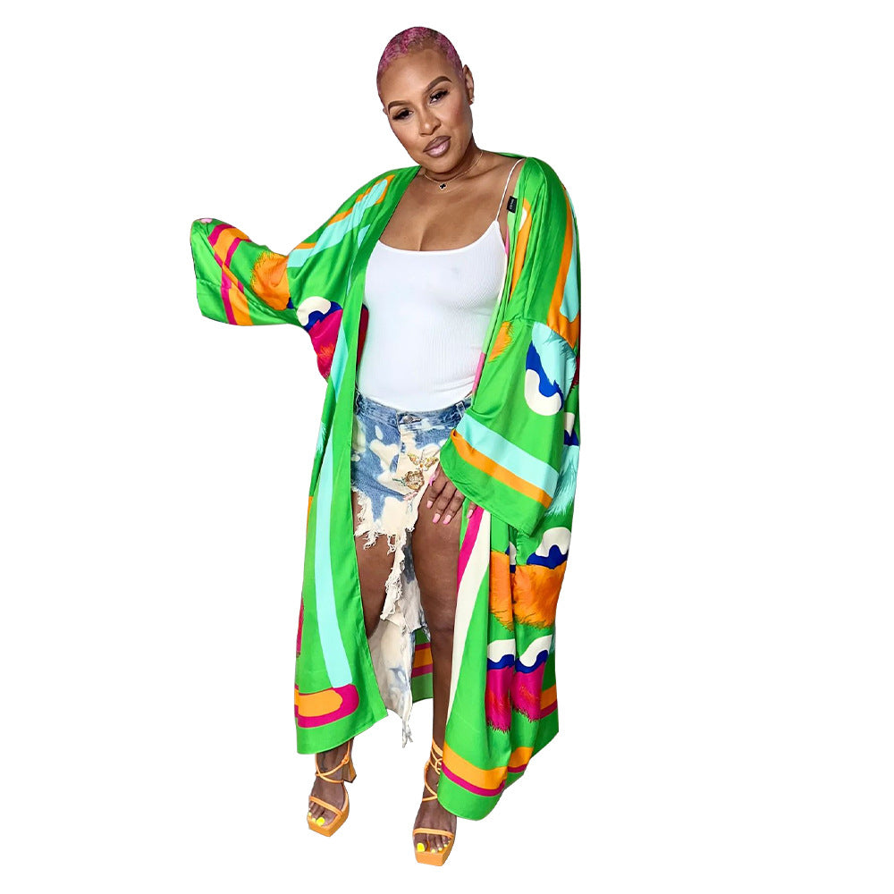 Women's Artificial Silk Fashion Casual Trench Coats